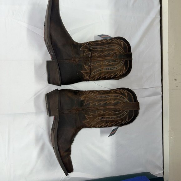 Durango Rebel Frontier Distressed Brown Square Toe Cowboy  Mens Brown Casual Boo